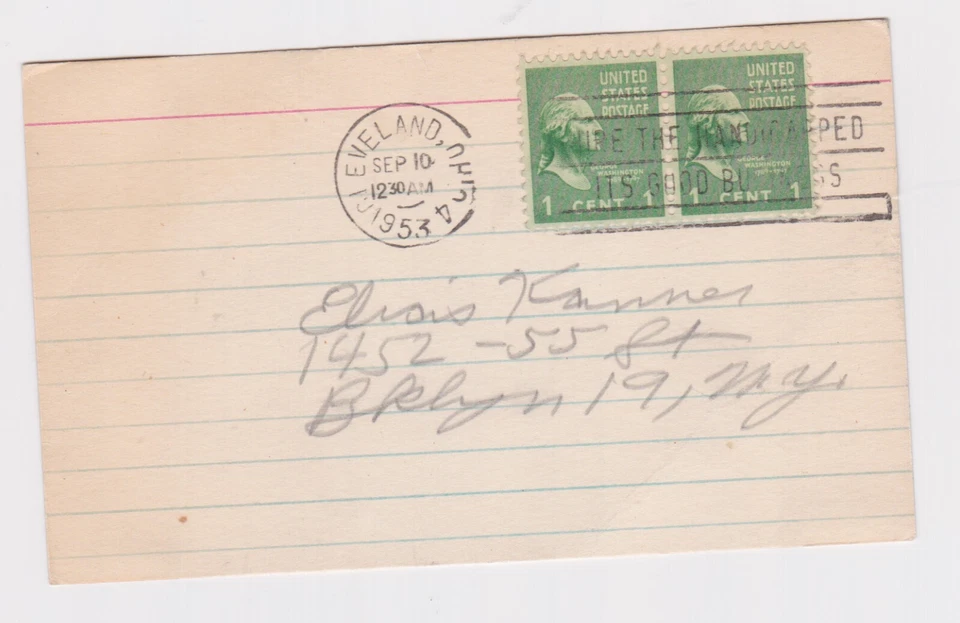 Early Wynn signed 1953 index card Indians Senators White Sox HOF - Image 2 of 2