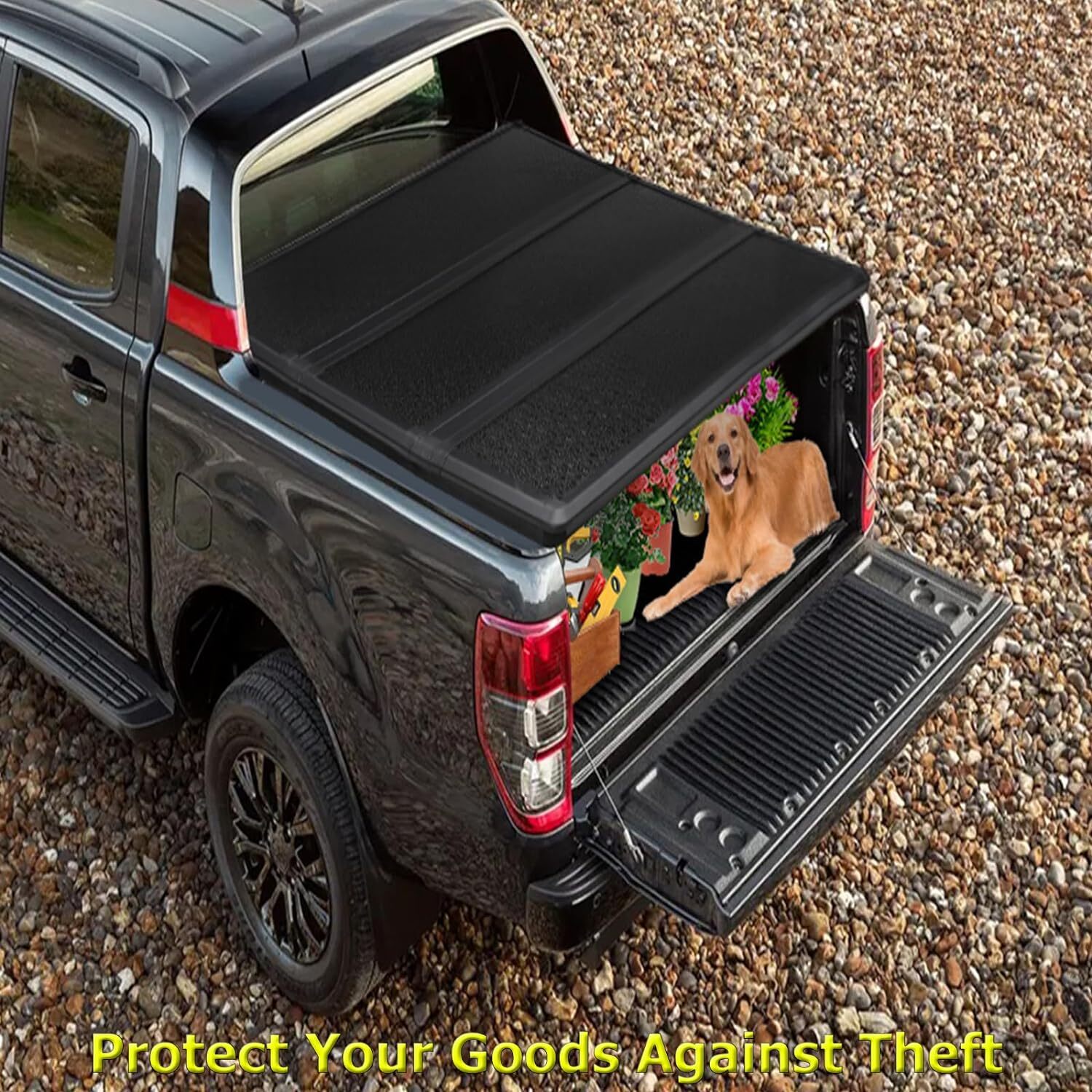 4.6FT TriFold Hard Tonneau Cover For 202223 Ford Maverick Truck Bed