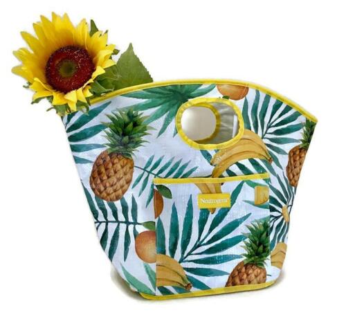 Neutrogena Large TOTE Bag Lined Tropical Carryall Handbag Cooler Waterproof NEW - Picture 2 of 12