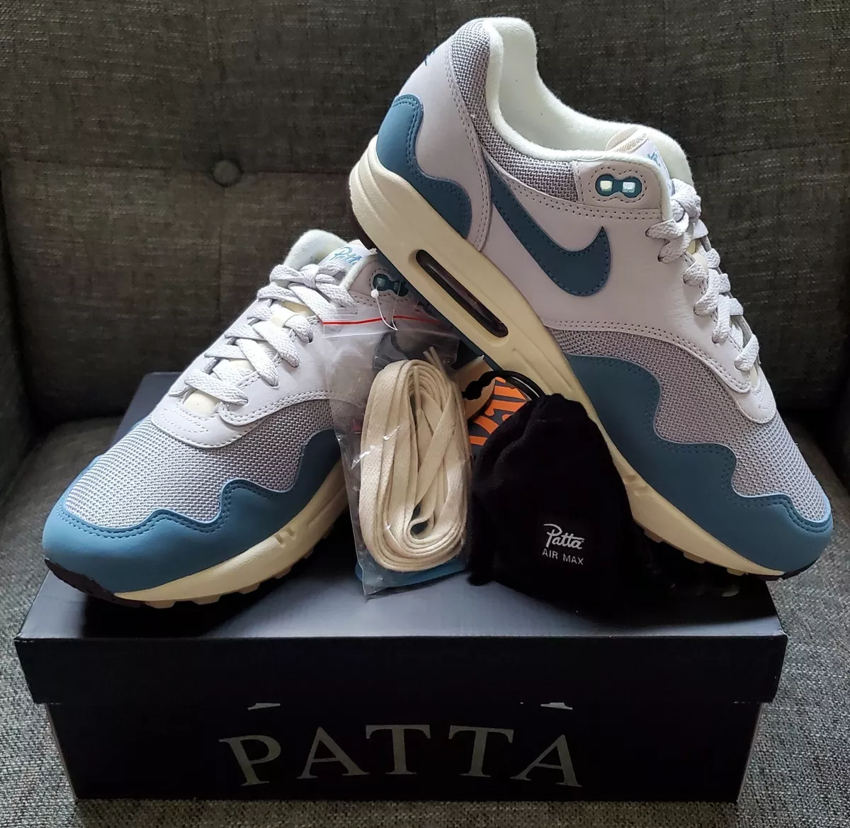 NEW In Hand Patta x Nike Air Max 1 SIZE 8 SPECIAL BOX