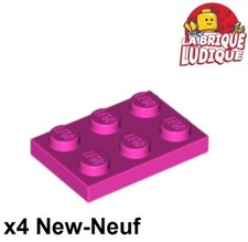 Lego 4x Plate 2x3 3x2 Dark Pink 3021 New