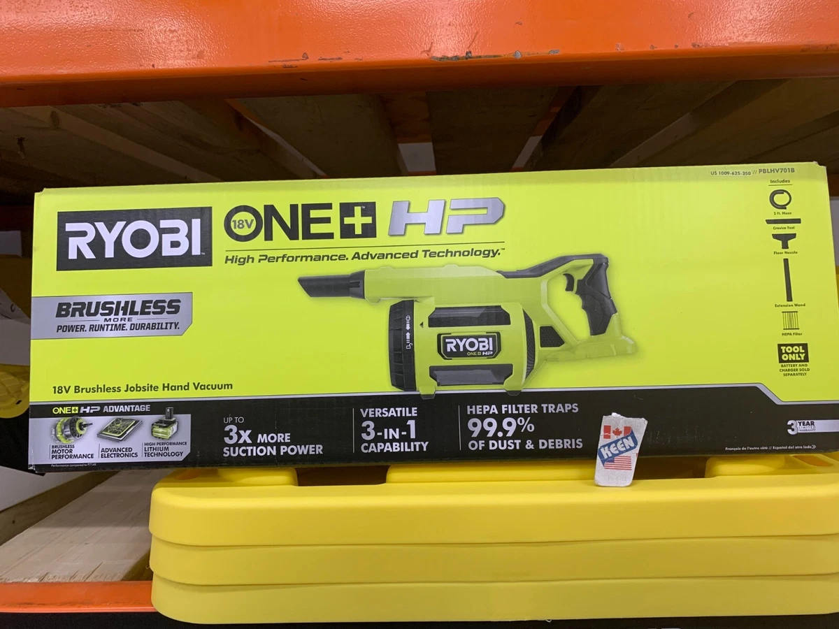 RYOBI CANADA 18V Brushless Cordless Jobsite Hand Vacuum Tool Only