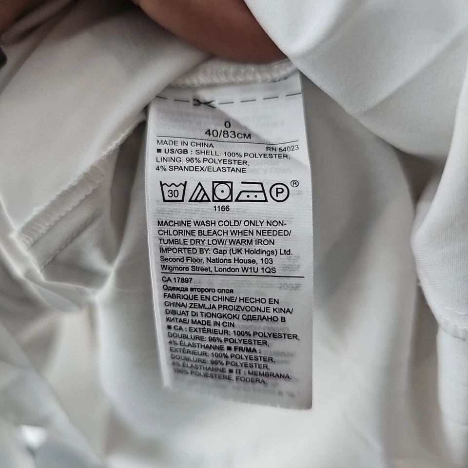 Banana Republic ассиметричный в полоску Midi юбка женщин 0 белый черный с подкладкой - Изображение 4 из 4