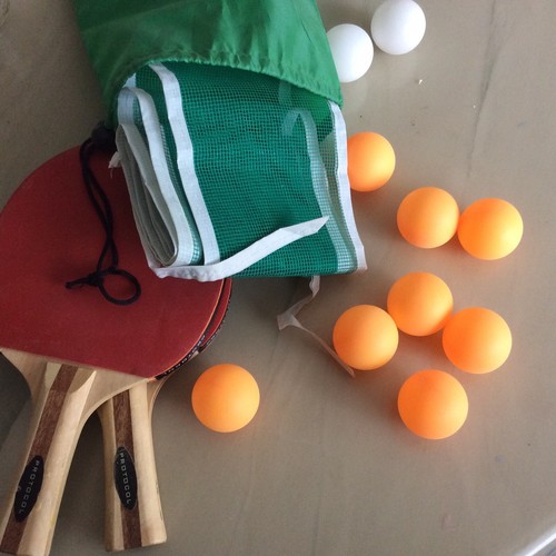 Protocol Home Ping Pong Table Tennis Set Wooden KIDS Educational Toy Used 1x