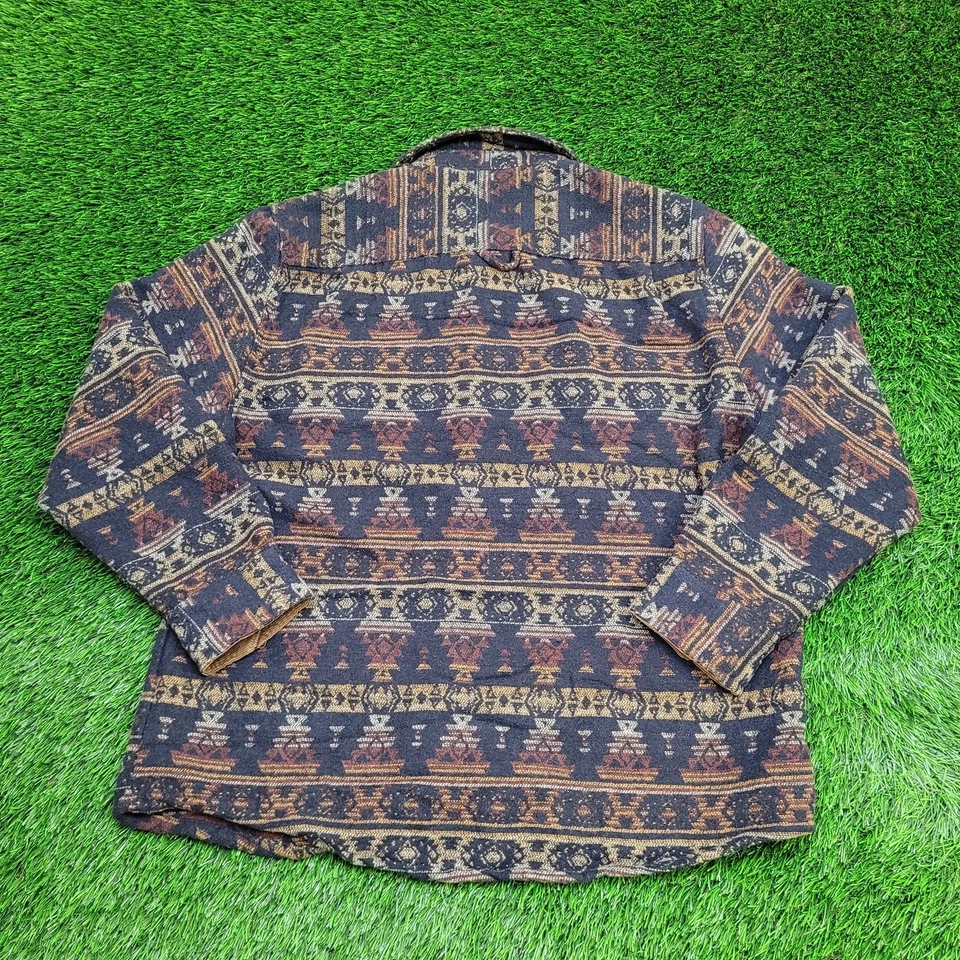 JACHS New-York Aztec Wool Button Shirt 2XL 26x30 Multi-Color - Image 3 of 4