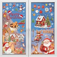 Joyoldelf 9 BläTter Weihnachten Fensterbilder Rentier Selbstklebend Doppelseitig