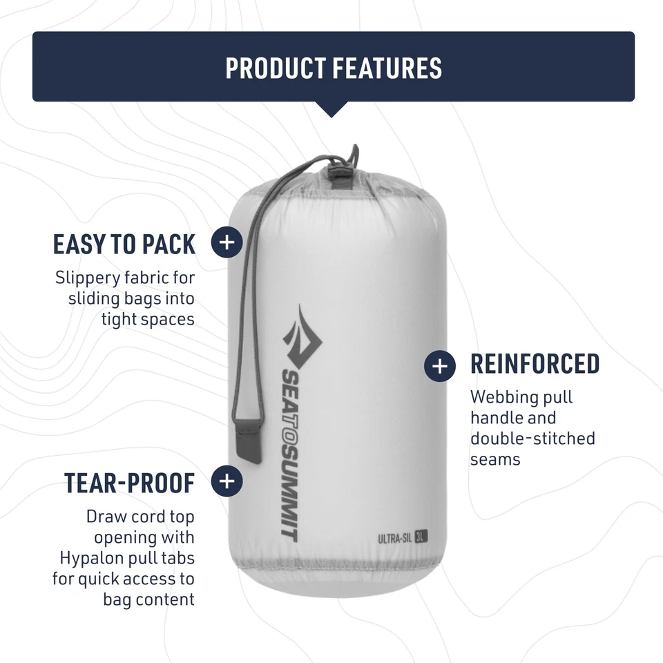 Atoll Azul Ultraligero 5L Saco de Cosas Resistente al Agua Equipo Organizador para Viajes Foto 4 de 4