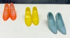 Barbie Francie Doll Shoes Lot Translucent Orange Yellow Peep Toe Blue Heels VTG
