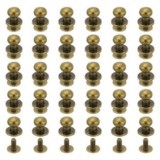 60Pcs 7mm Chicago Screws Round Head Button Leathercraft Rivets,