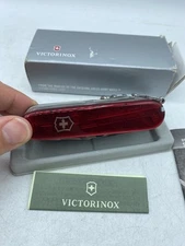New Victorinox Swiss Army 91mm Knife  SWISSCHAMP RUBY RED 1.6795.T