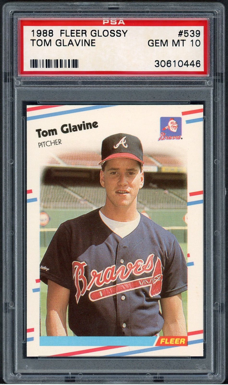 1988 Fleer Glossy #539 Tom Glavine RC PSA 10