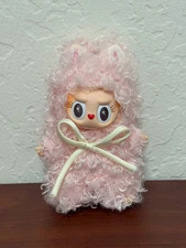 PopMart Labubu The Monsters Pink Wool Roll Vinyl Face Plush