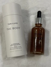 TAN LUXE THE BODY Illuminating Self Tan Drops Light / Medium 50ml 1.69oz NIB