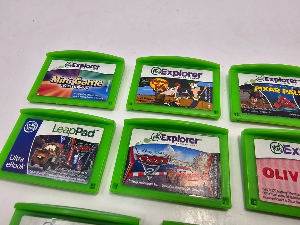Leapfrog Explorer Games Toy Story Disney Cars Olivia Pixar Pals Lot Of 8 - Image 3 of 4