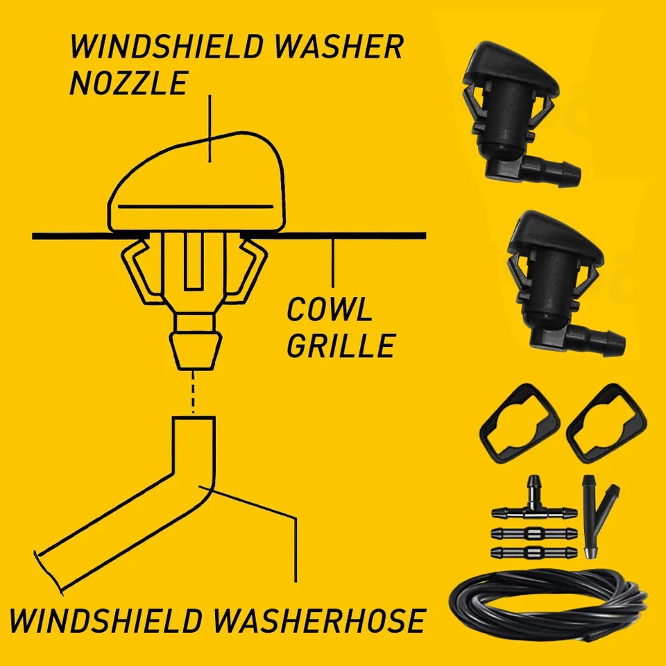 Para Jeep Grand Cherokee 2011-2017 limpiaparabrisas lavadora de agua boquilla de pulverización chorro Foto 3 de 4