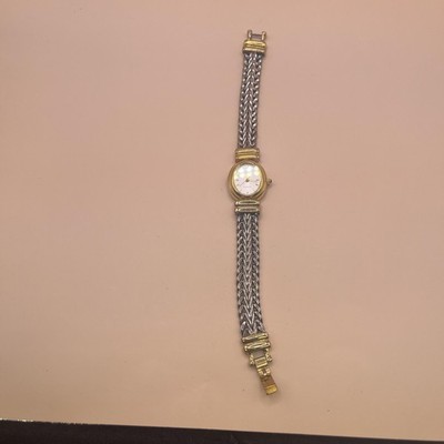 G II Quartz Watch Womens Oval Two-Tone Bracelet FADE AND INC V153003 Japan Movt