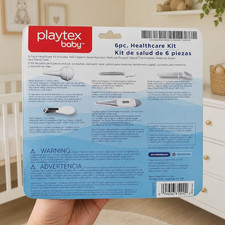 Playtex Baby 6pc Healthcare Kit Blue/White Thermometer, Aspirator, Clippers Case