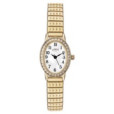Limit Classic 20mm Womens Oval Gold Analogue Watch with Gold Expanding Bracelet