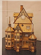 Ashley Gothic Victorian Quarter Scale Dollhouse Kit (1:48 Scale) Complete