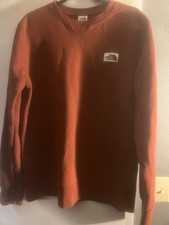 The North Face Heritage Patch Logo Crewneck Sweatshirt Burnt Orange Men  s Sz L