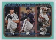 2024 Topps Series 1 League Leaders Aqua Sonny Gray Gerrit Cole Kyle Bradish #324