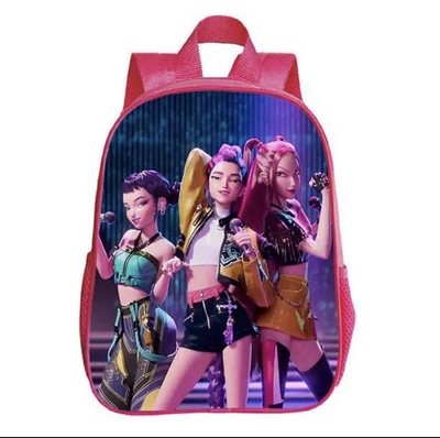 HUNTRX Pink Cartoon Anime Kids Backpack Adjustable Straps School Bag Medium
