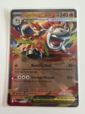 Mega Camerupt ex 022/132 Double Rare Holo Near Mint Zustand Mega Evolution