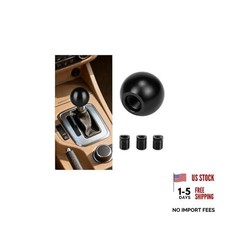 Car Round Ball Gear Shift Knob, Aluminum Alloy Vehicle Gear Shifter Knob Black