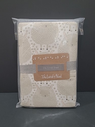 Land of Nod Sheep Farm Animal Pattern Crib Fitted Sheet NEW