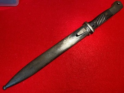 WWII German 84/98 Bayonet, scabbard & Frog - 1939 CRS Matching S/Ns