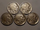 1920-P 1924-P 1925-P 1926-P 1927-P  INDIAN HEAD BUFFALO NICKEL 5 PC SET!