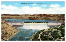 Postcard POWER PLANT SCENE Spokane Washington WA o/19 AU8161