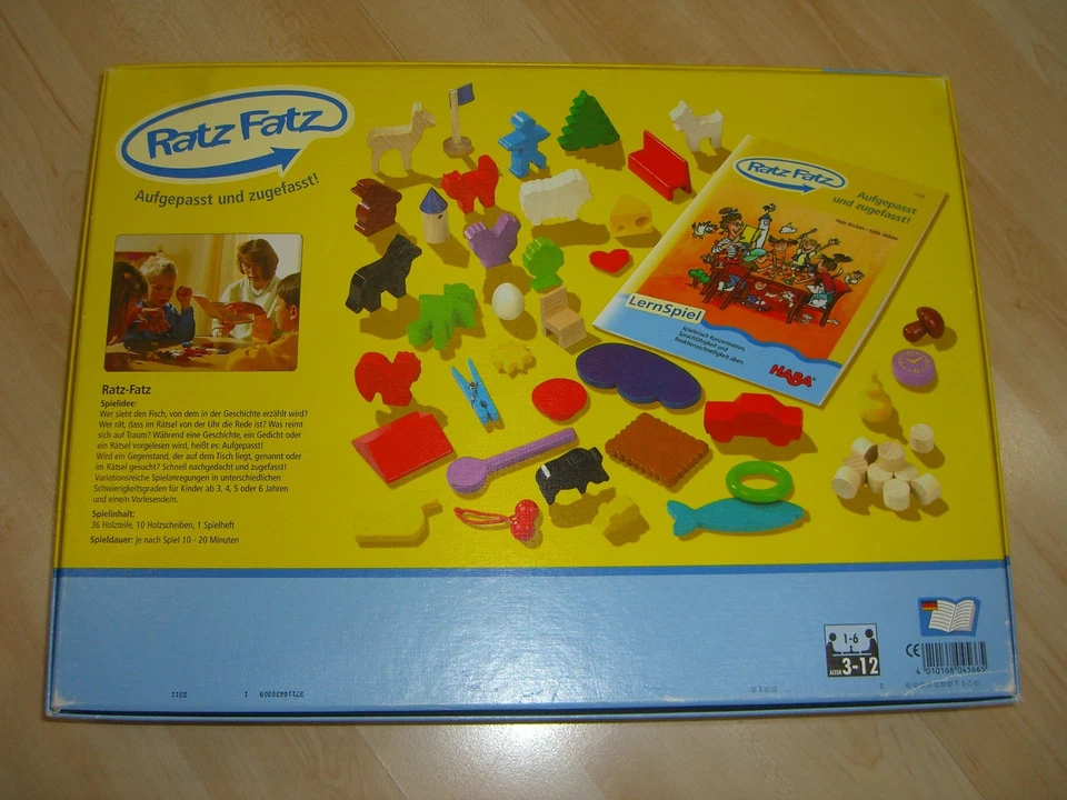 HABA -  Ratz Fatz Aufgepasst und zugefasst  vollständig Gesellschaftsspiel Top ! - Bild 4 von 4