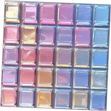 10PCS 12x12 Inch Iridescent Pink Blue Gem Look Floor Tiles Peel and Stick