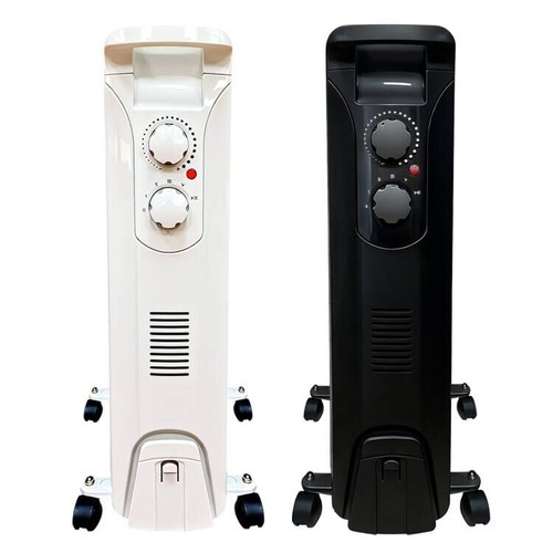 Oil Filled Radiator 2500/2000/1500W 11/9/7 Fin Electric Heater 3 Heat Thermostat