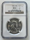 1963 NGC MS-63 Benjamin Franklin Half Dollar