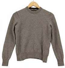 Christian Lacroix Men's Medium Gray 100 Extra Fine Merino Wool Crewneck Sweater