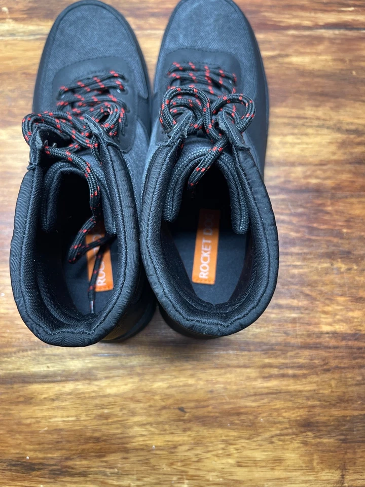 Rocket Dog Shoes Women's 8.5 Canvas Hi-Top Sneakers Black Charcoal Goth Emo - Image 2 of 4