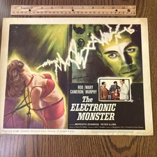 VTG 1960 Electronic Monster Lobby Card Mary Murphy Edwards Bondage Pin-Up BDSM