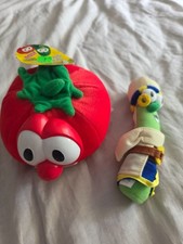 1999 Fisher Price VeggieTales Bob the Tomato Bounce N' Talk 5" Plush Not Working