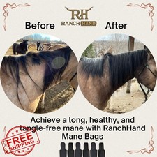 Ranch Hand Horse Mane Bags Set of 6 Dark Blue