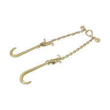 70G V-Chain Bridle w/ 15" Large J Hooks, T- Hook & J-Hook w/ Grab Hooks 2' Legs