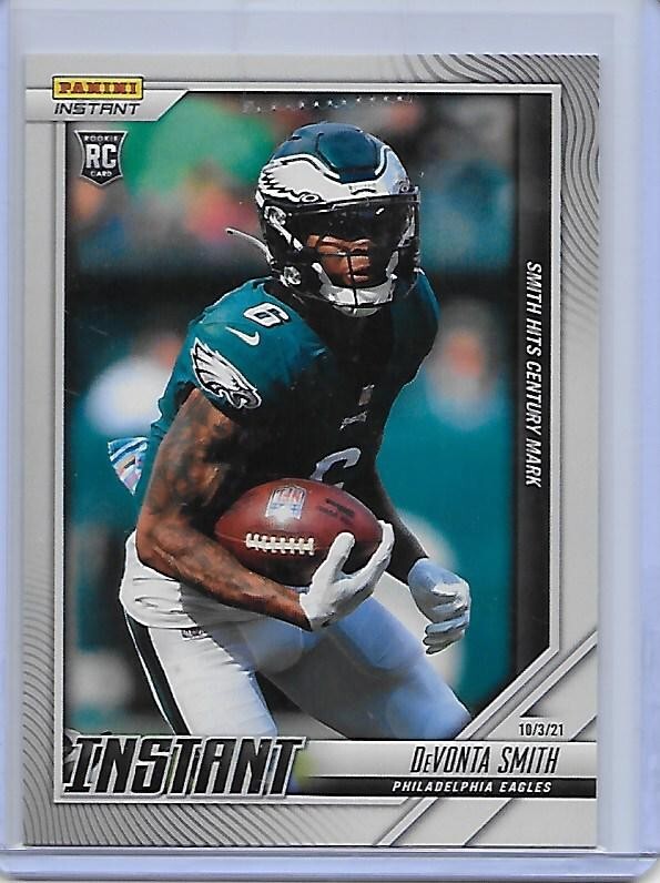 2021 Panini Instant Philadelphia Eagles DEVONTA SMITH #47 /237 rookie 1st 100 yd