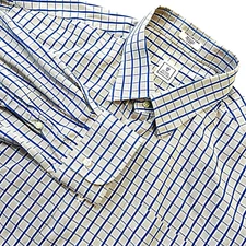 Peter Millar Shirt Mens 2XL Plaid 100% Cotton Button Down Preppy Ivy Classic