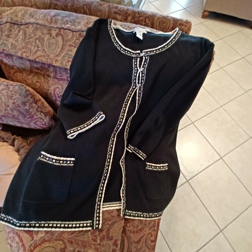 SWEATER KNIT CARDIGAN OPEN FRONT POCKET 