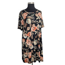 Modcloth Gilli 3X Black Pink Floral Dress Retro Cottagecore Romantic Evening