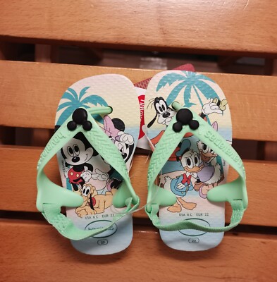 Havaianas Baby Disney Flip-Flops, gelb/grün, Gr. 20 (Sandalen/Zehentrenner)
