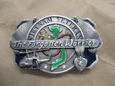 Vintage 1985 Siskiyou Vietnam Veteran The Forgotten Warrior Belt Buckle