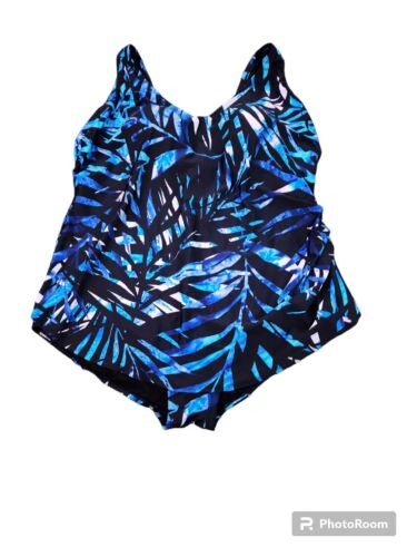 Swimsuits For All Sz 20 Vivid Blue One Piece   pa… - image 1