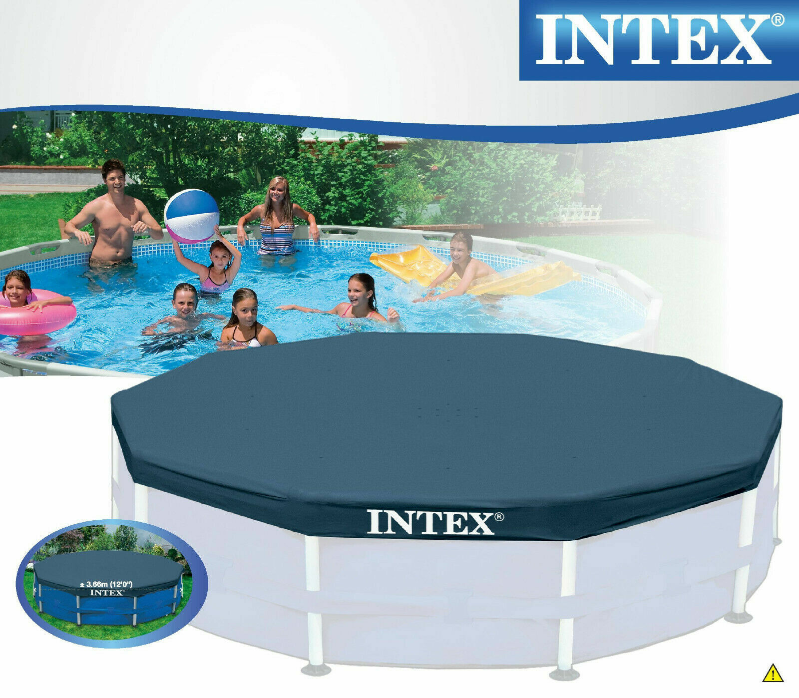 Intex 28031 Lona Marco Piscina Cubierta Para Lona De Protección 366Cm